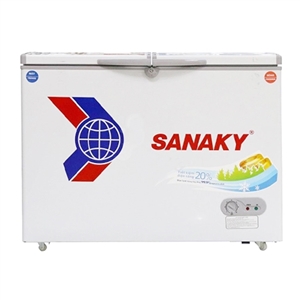 TỦ ĐÔNG SANAKY 2 NGĂN 2 NẮP DỞ 200L VH 225W2, tu dong sanaky 2 ngan 2 nap do 200l vh 225w2