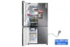 TỦ LẠNH SHARP SIDE BY SIDE 4 CỬA 639L INVERTER SJ-FX640V-SL