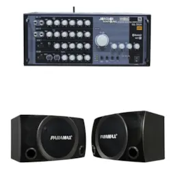 BỘ ĐÔI LOA ĐỨNG PARAMAX FX2500 + AMPLY JARGUAR 701A, bo doi loa dung paramax fx2500 + amply jarguar 701a