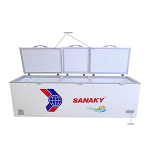 TỦ ĐÔNG SANAKY 1 NGĂN ĐÔNG 3 NẮP DỞ INVERTER 1100L VH1199HY3, tu dong sanaky 1 ngan dong 3 nap do inverter 1100l vh1199hy3