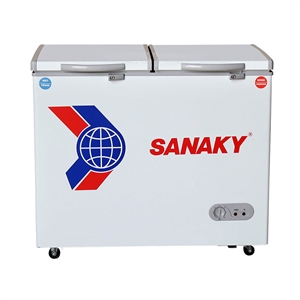 TỦ ĐÔNG SANAKY 2 NGĂN 2 NẮP DỞ 250L VH-255W2, tu dong sanaky 2 ngan 2 nap do 250l vh 255w2