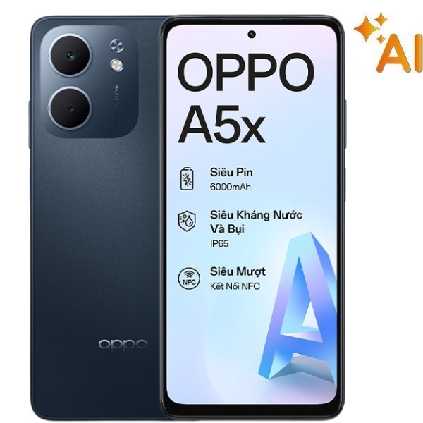 Điện thoại OPPO A5X 4GB 64GB Trả g&oacute;p tại Long An, Hồ Ch&iacute; Minh, Bi&ecirc;n H&ograve;a, B&igrave;nh Dương, Đồng Nai, T&acirc;y Ninh &ndash; Smartphone gi&aacute; mềm cho người d&ugrave;ng thực tế