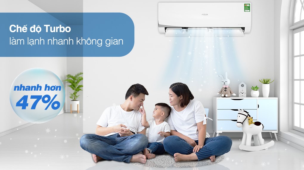 may lanh aqua 1hp inverter | tra gop nhanh