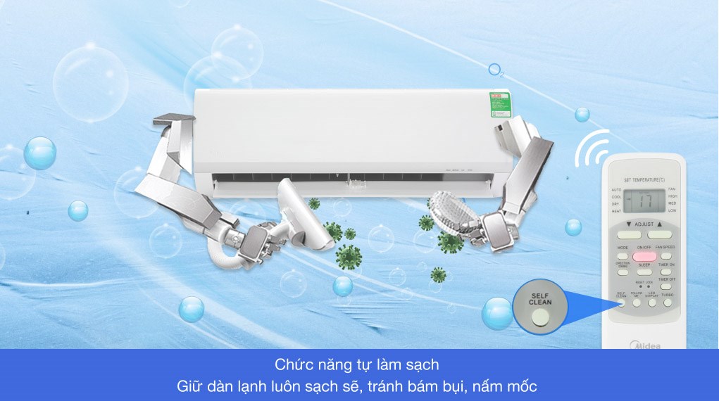 may lanh midea 1hp | tra gop nhanh