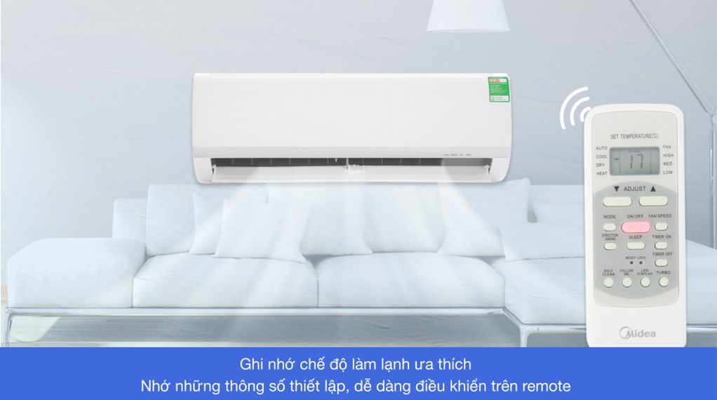 may lanh midea 1hp | tra gop nhanh