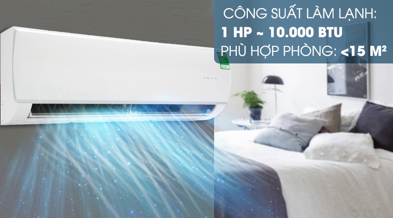may lanh 1hp midea inverter | tra gop nhanh