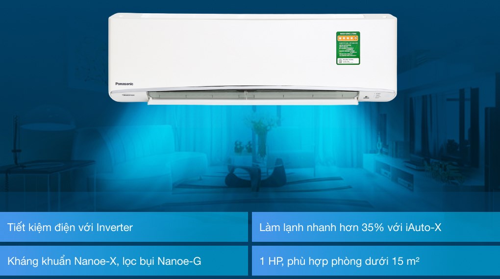 may lanh panasonic 1hp | tra gop nhanh