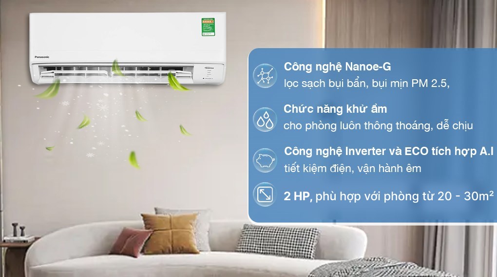 may lanh panasonic 2hp | tra gop nhanh