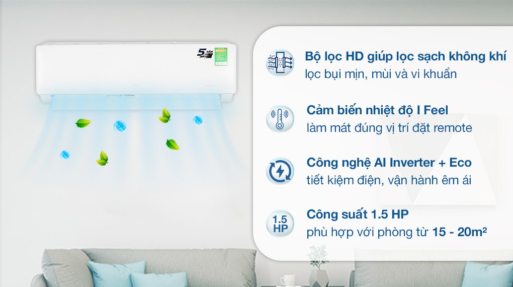 may lanh tcl 1,5hp | tra gop nhanh