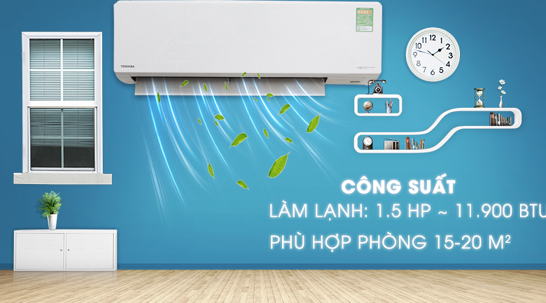 may lanh toshiba 1,5hp inverter | tra gop nhanh
