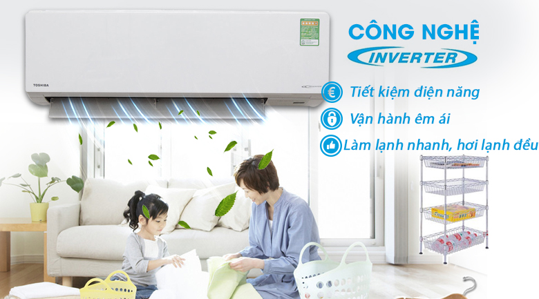 may lanh toshiba 1,5hp inverter | tra gop nhanh