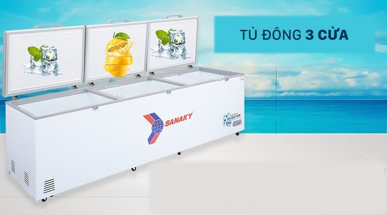tu dong sanaky 1300l inverter | tra gop nhanh