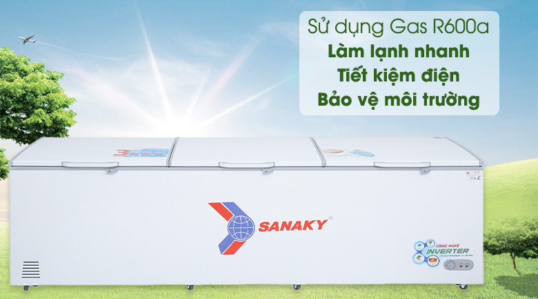 tu dong sanaky 1300l inverter | tra gop nhanh