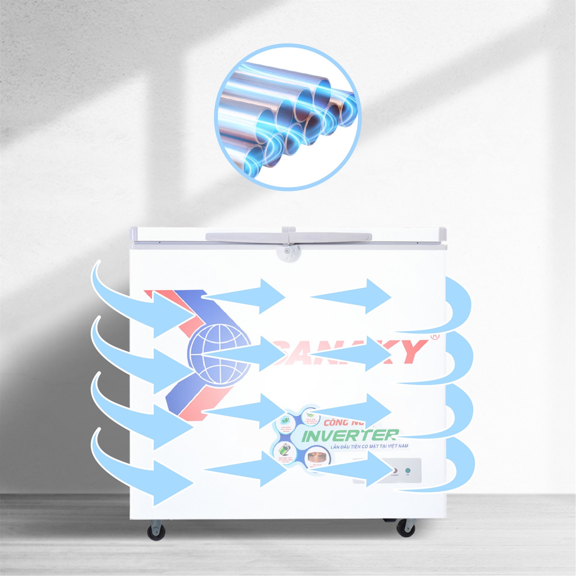 tu dong sanaky 250l inverter | tra gop nhanh