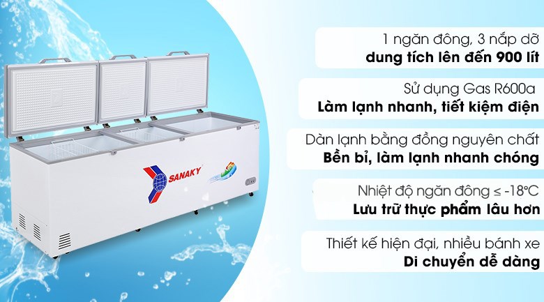 tu dong sanaky 900l inverter | tra gop nhanh