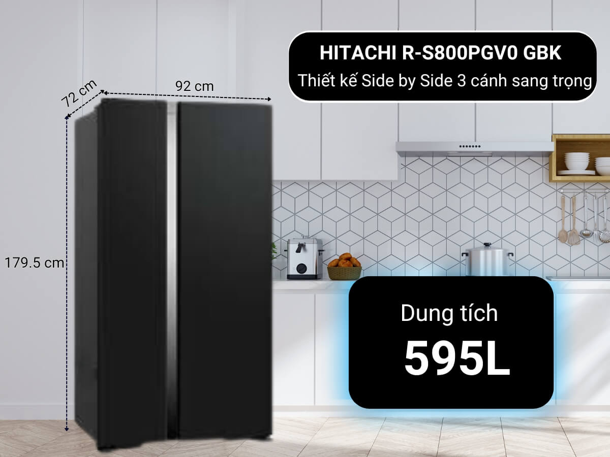 tu lanh hitachi 595l tra gop | tra gop nhanh