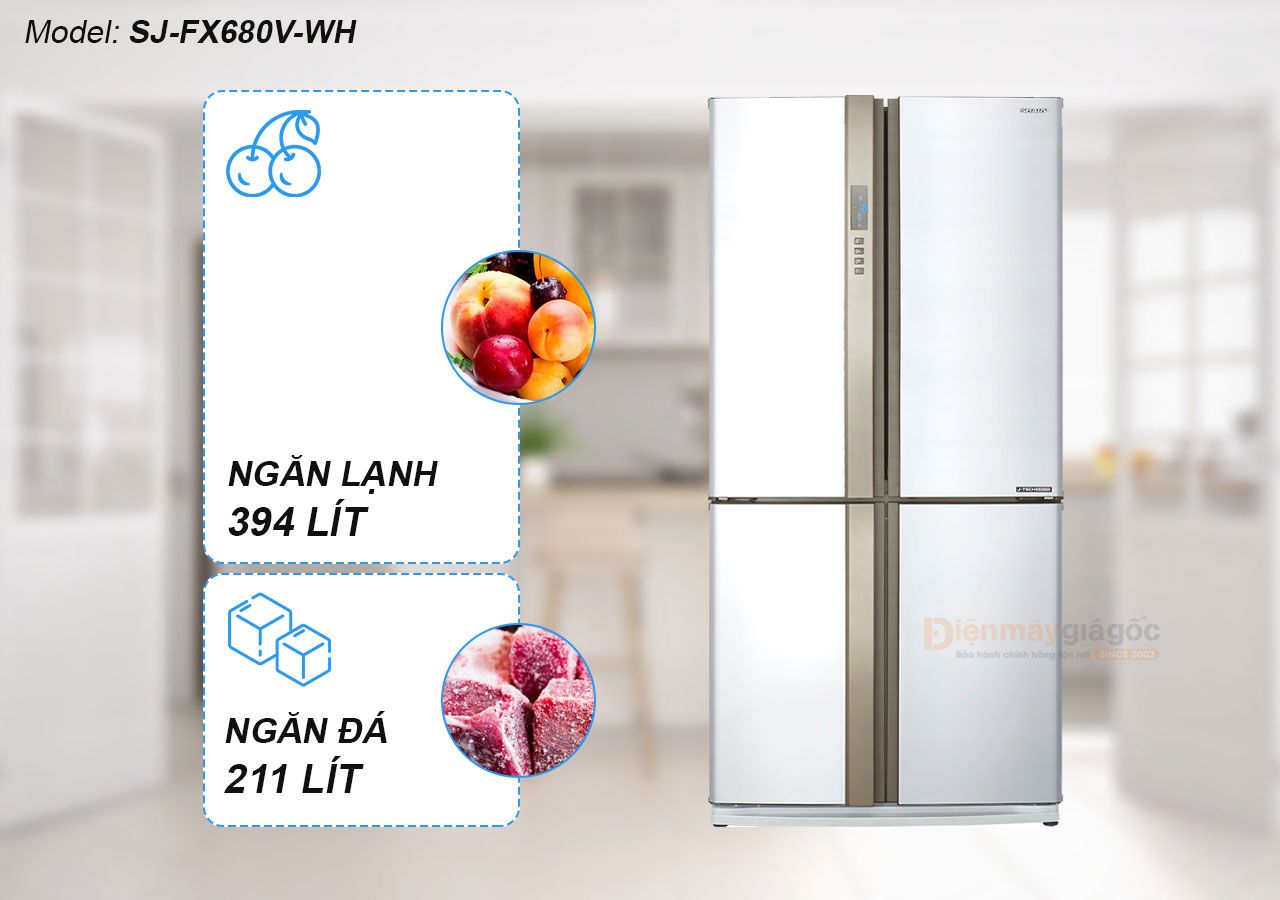 tu lạnh 4 cua 626l tra gop - tra gop nhanh