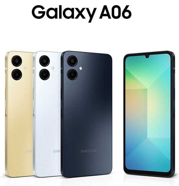 Samsung Galaxy A06 trả g&oacute;p tại Long An, Hồ Ch&iacute; Minh, Bi&ecirc;n H&ograve;a, B&igrave;nh Dương, Đồng Nai, T&acirc;y Ninh &ndash; Chỉ v&agrave;i trăm ngh&igrave;n mỗi th&aacute;ng đ&atilde; c&oacute; smartphone mới?